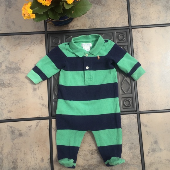 Ralph Lauren Other - 🎉HOST PICK🎉 Ralph Lauren 🐎 Stripe Polo Onesie